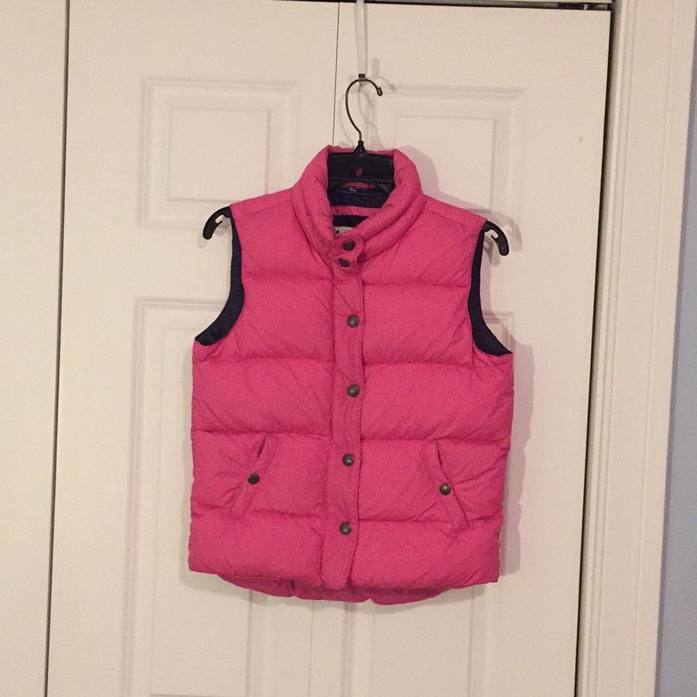 Gap girls pink down vest. Size L